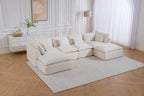 129.8" Width Cloud Couch Oversized Modular Sectional Sofa