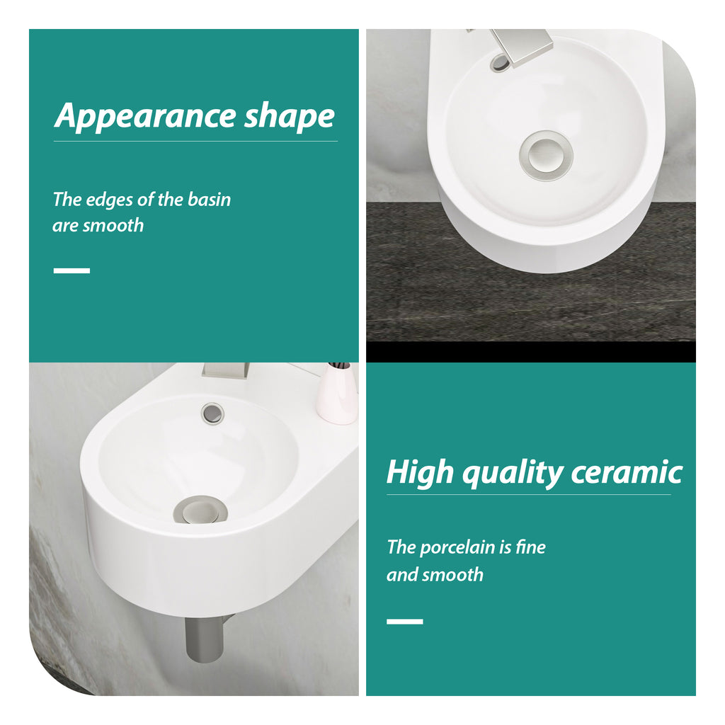 Stain Resistant Rectangular Bathroom Sink