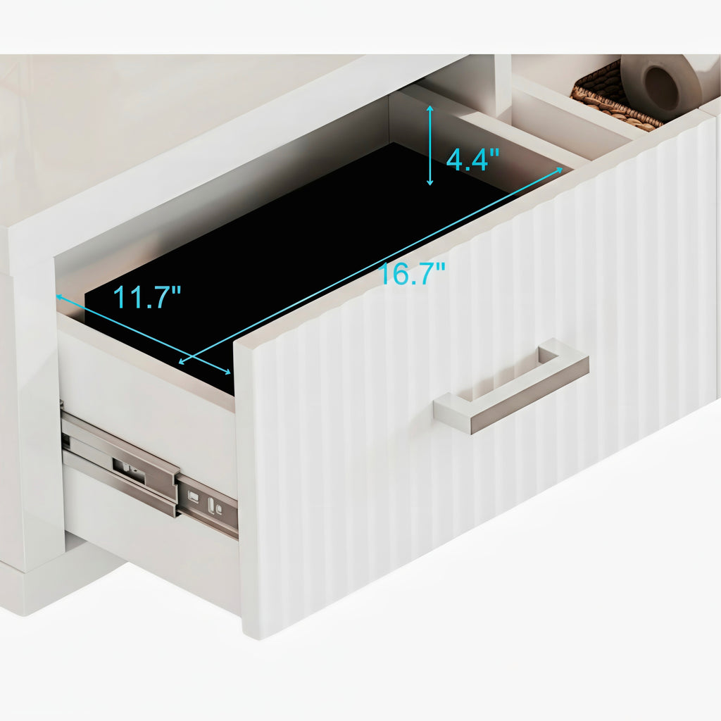 High Gloss TV Stand - 78.7 inches