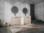 84 Inch Freestanding Bathroom Vanity with Ceramic Sink