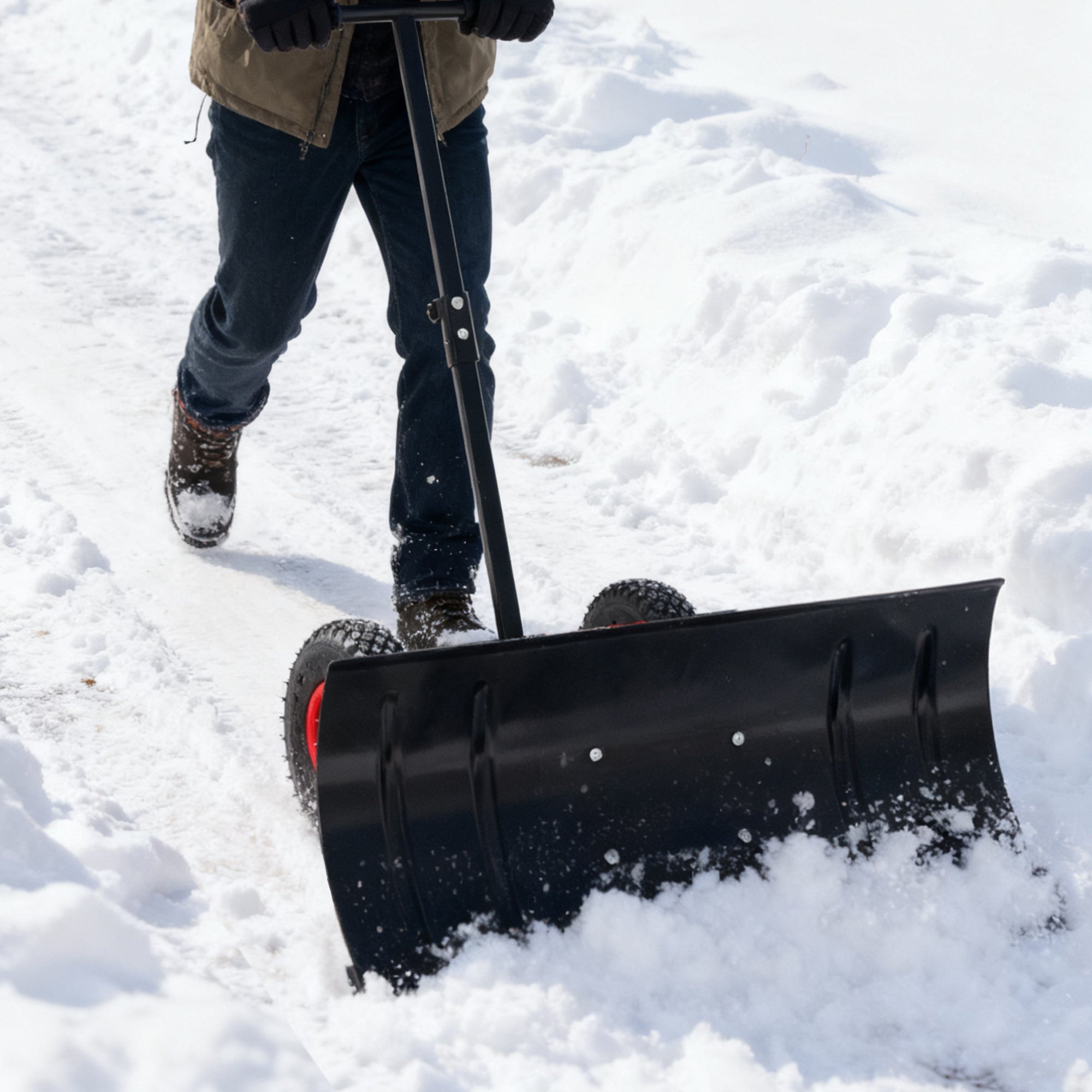 30" Wide Metal Snow Pusher