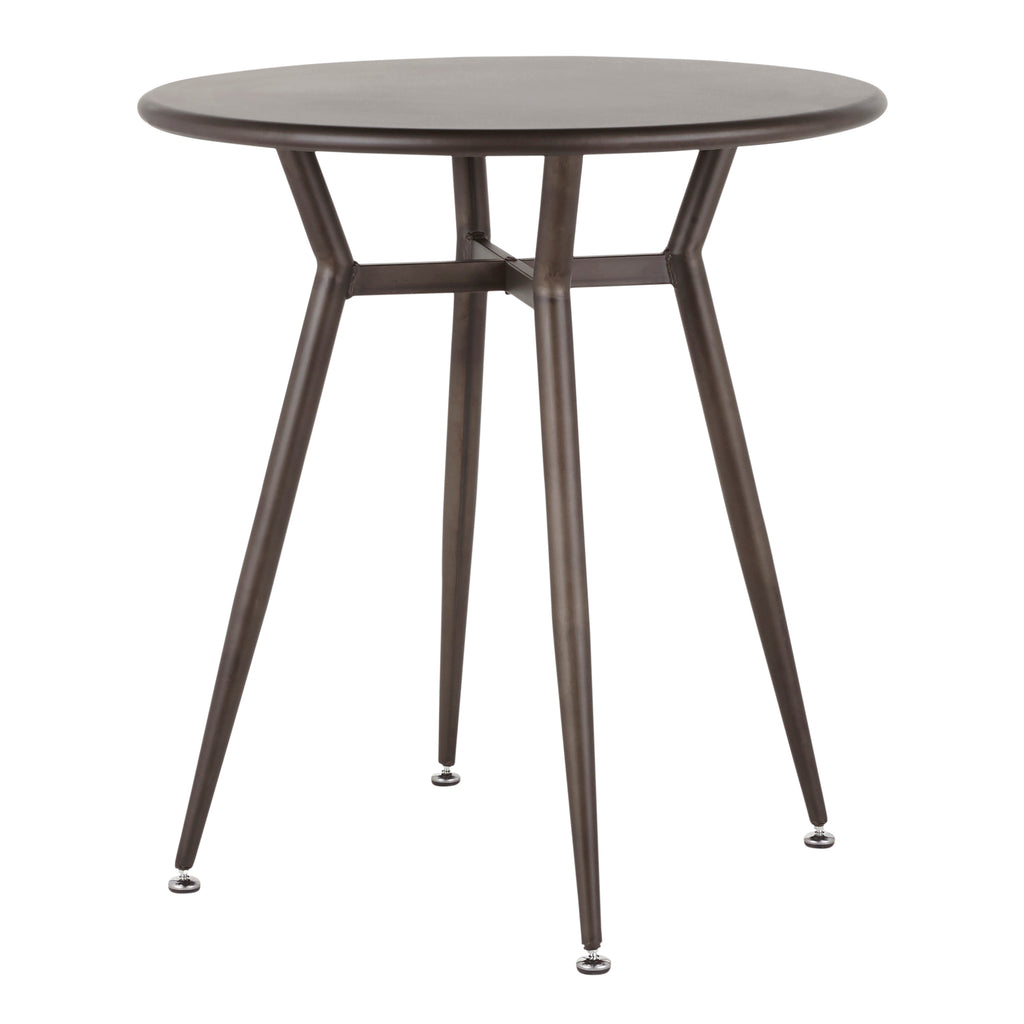 Round Dinette Table in Antique Metal