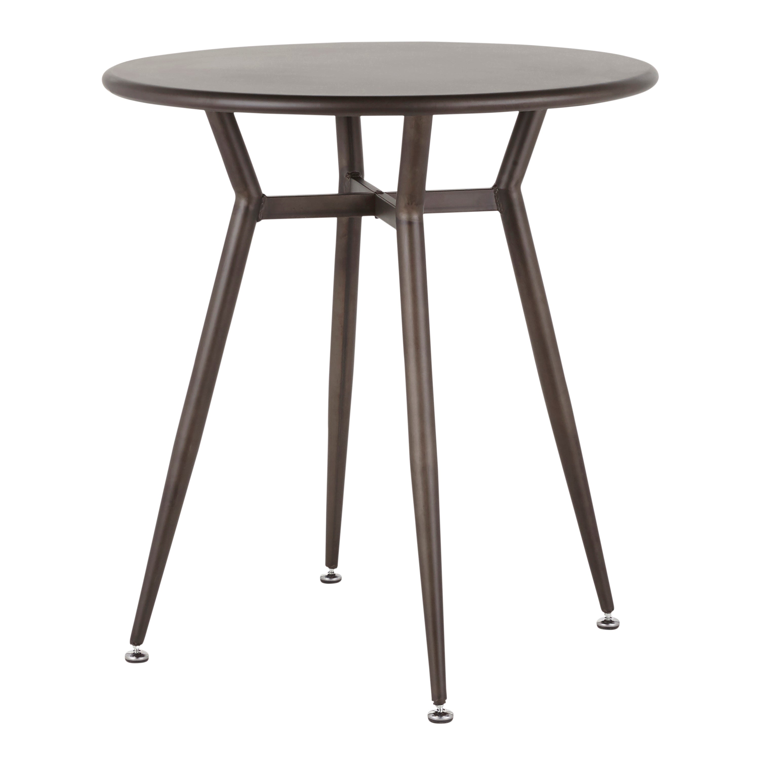 Round Dinette Table in Antique Metal