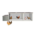 Large Wooden Chicken Coop with Nesting Box