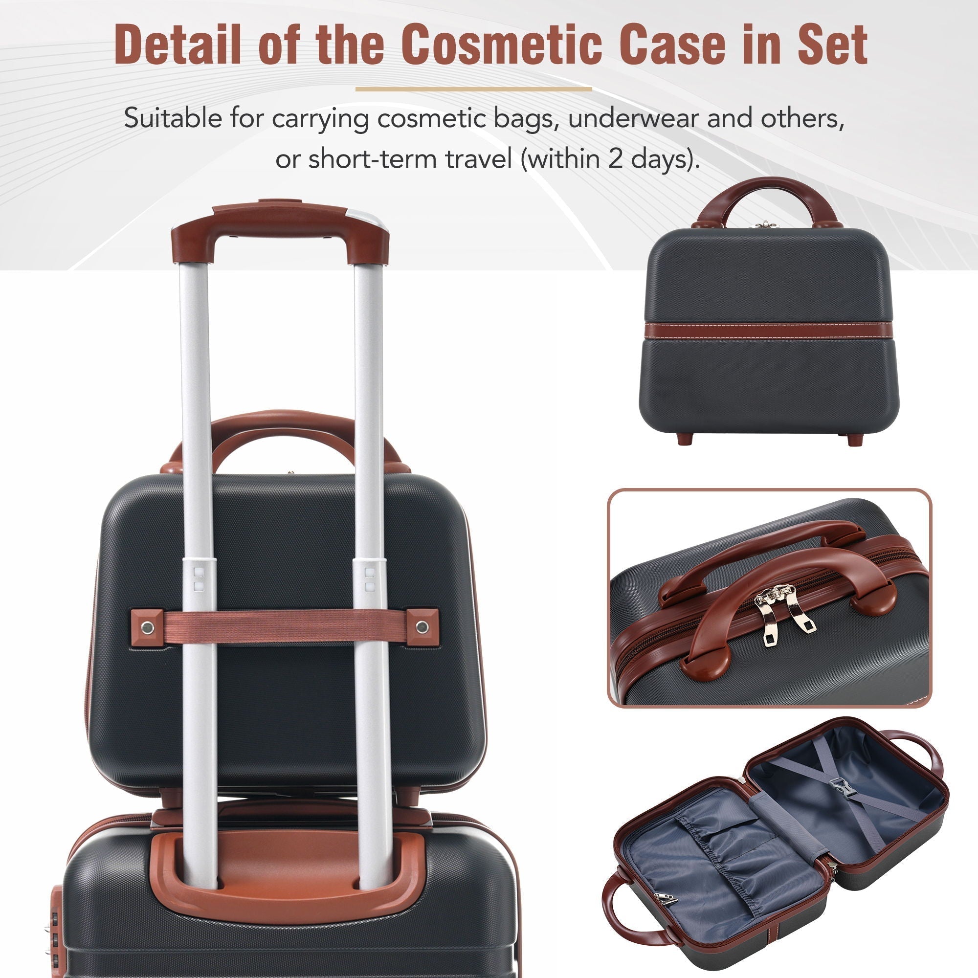 Hardshell Luggage Sets 4 Pieces 20" / 24" / 28" and Cosmetic Case