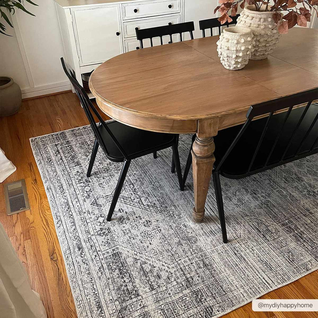 Barny Gray Blue Washable Rug - Clearance