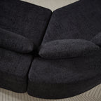 106.3-Inch V-Shaped Modular Sofa Set in Chenille Fabric