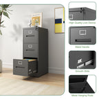 3 Drawer File Cabinet with Lock