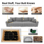Plush Corduroy 3-Seat Sofa