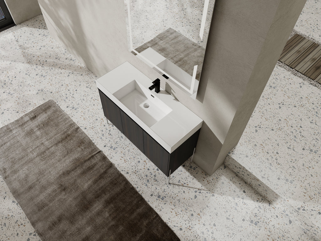 48" Freestanding Bathroom Vanity with Resin Sink