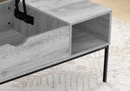 Coffee Table, 42" L, Rectangular, Cocktail, Lift-top