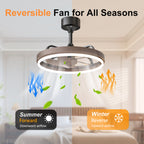 20.5" Rustic Ceiling Fan with Remote Control