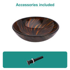 Bathroom Artistic Tempered Glass Vessel Bathroom Sink