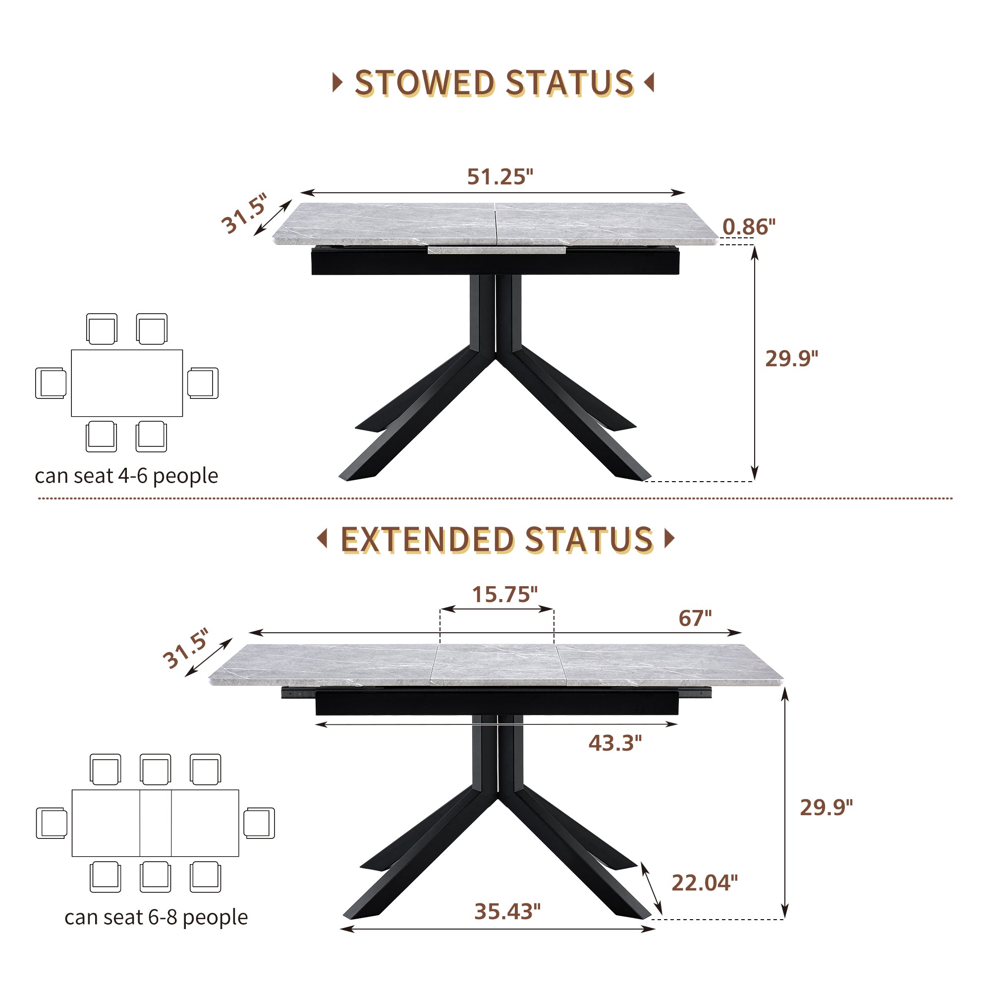 Modern Rectangular Dining Table