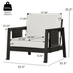 Outdoor Club Chairs (Set of 2) with Diamond-Pattern