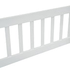 Full Wood House-Shaped Floor Bed with Fence, Guardrails