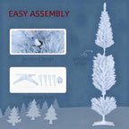 8ft Pencil Artificial Christmas Tree with Realistic Branches