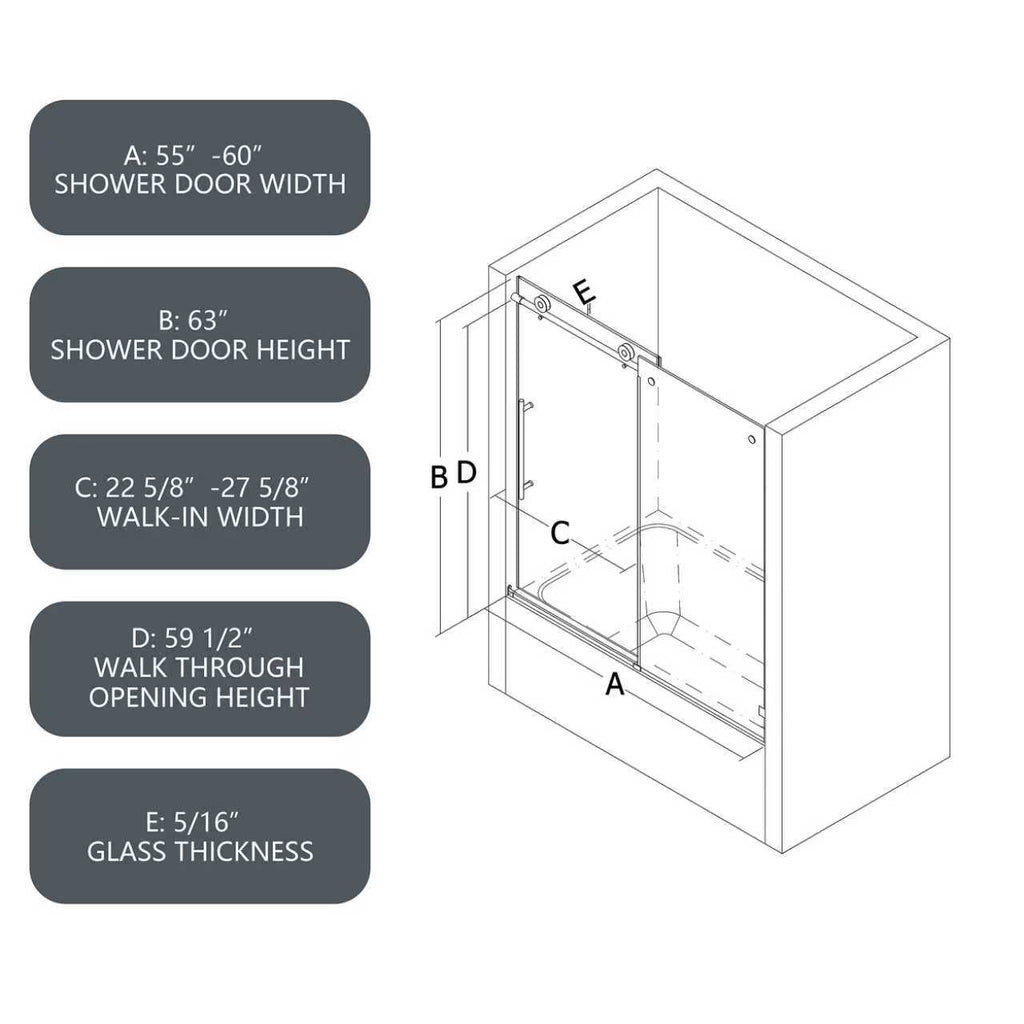 6063 Matte Shower Doors
