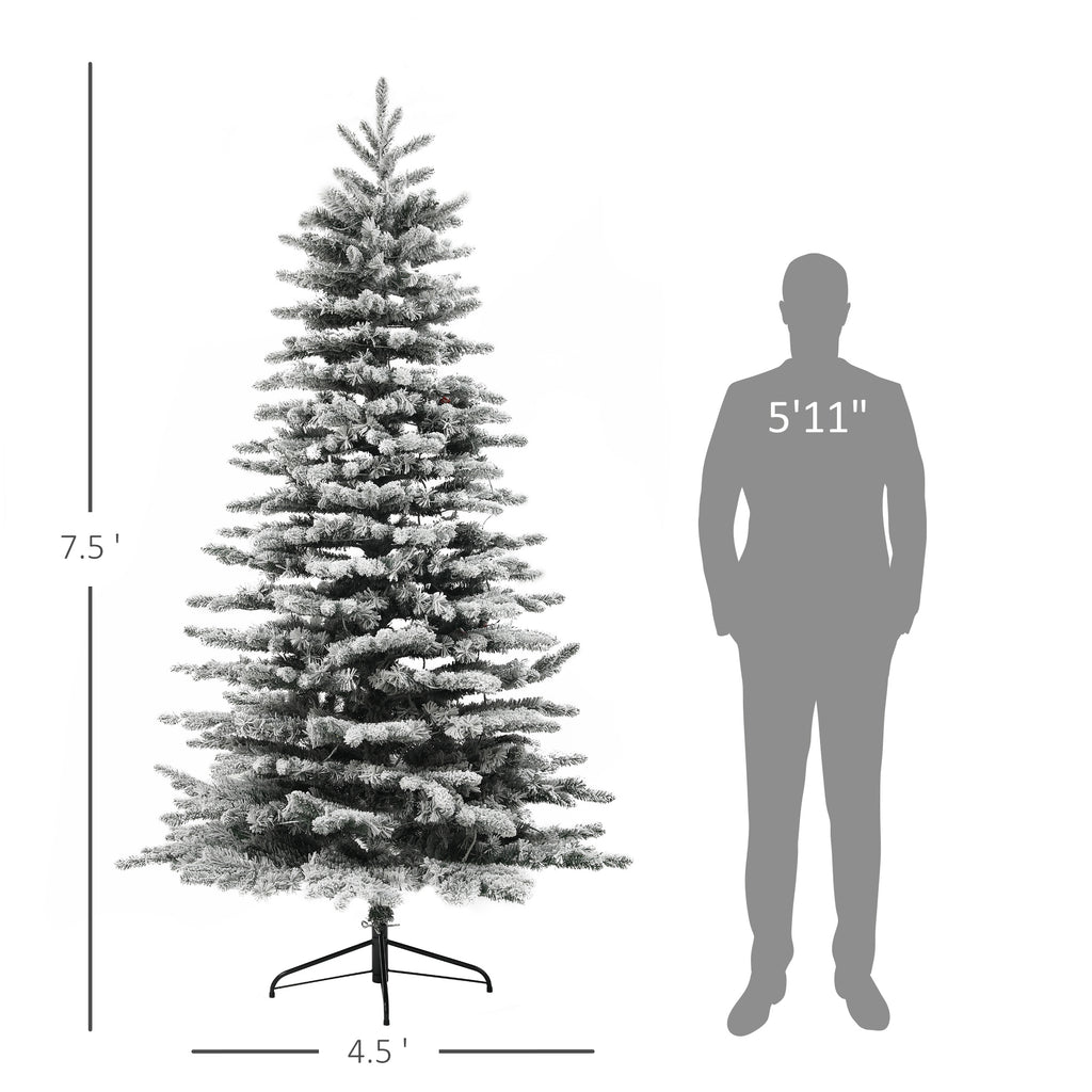 HOMCOM Pre-Lit Mountain Pine Artificial Christmas Tree
