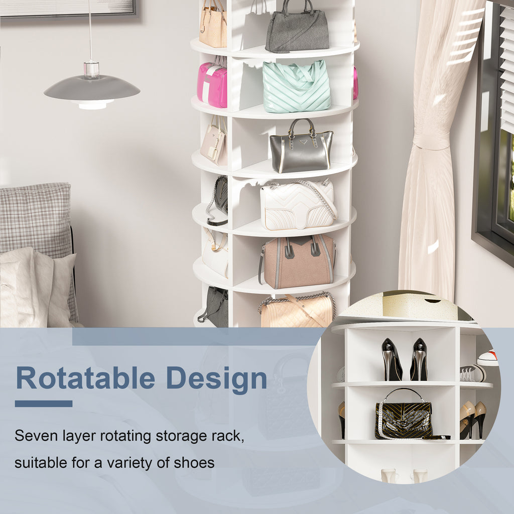 7-Tier Rotating Shoe Rack Tower