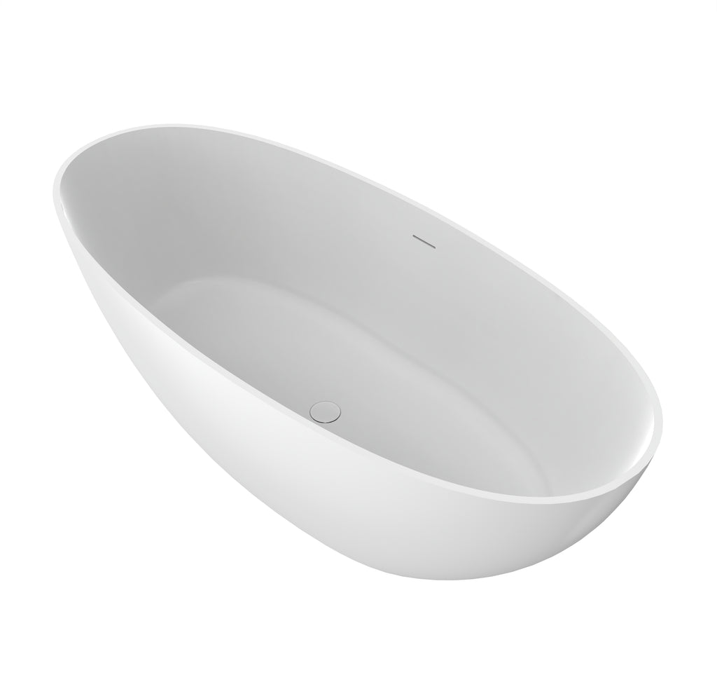 Freestanding Solid Surface Soaking Bathtub