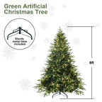 7.5ft Pre-Lit Artificial Christmas Tree with 650 Warm Lights