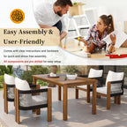 U_STYLE Luxury 5-Piece Outdoor Patio Dining Set for 4
