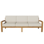 Outdoor L Shape 3-Piece Acacia Wood Patio Sofa Set