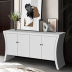 Refined Industrial 4-Door Credenza