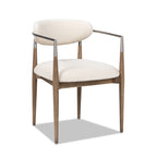 Artemis Mixed Material Upholstered Dining Arm Chair