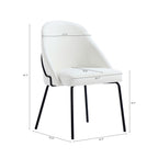Gracie Metal Vegan Leather Dining Chair