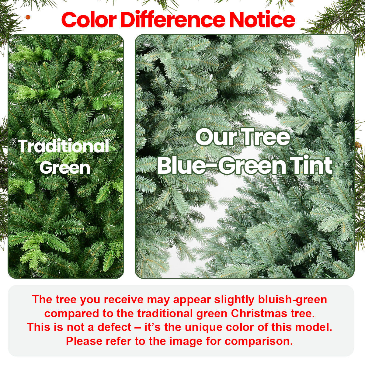 4FT Blue-Green Tint PE/PVC Christmas Tree