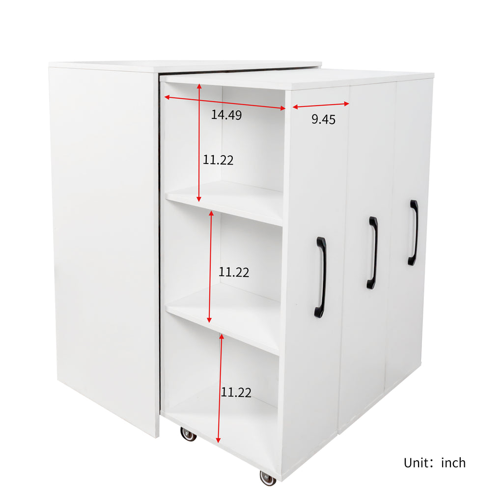 Bookcase with Three Pulled Out Doors