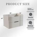 30 Inch Bathroom Vanity Cabinet With Ceramic Sink