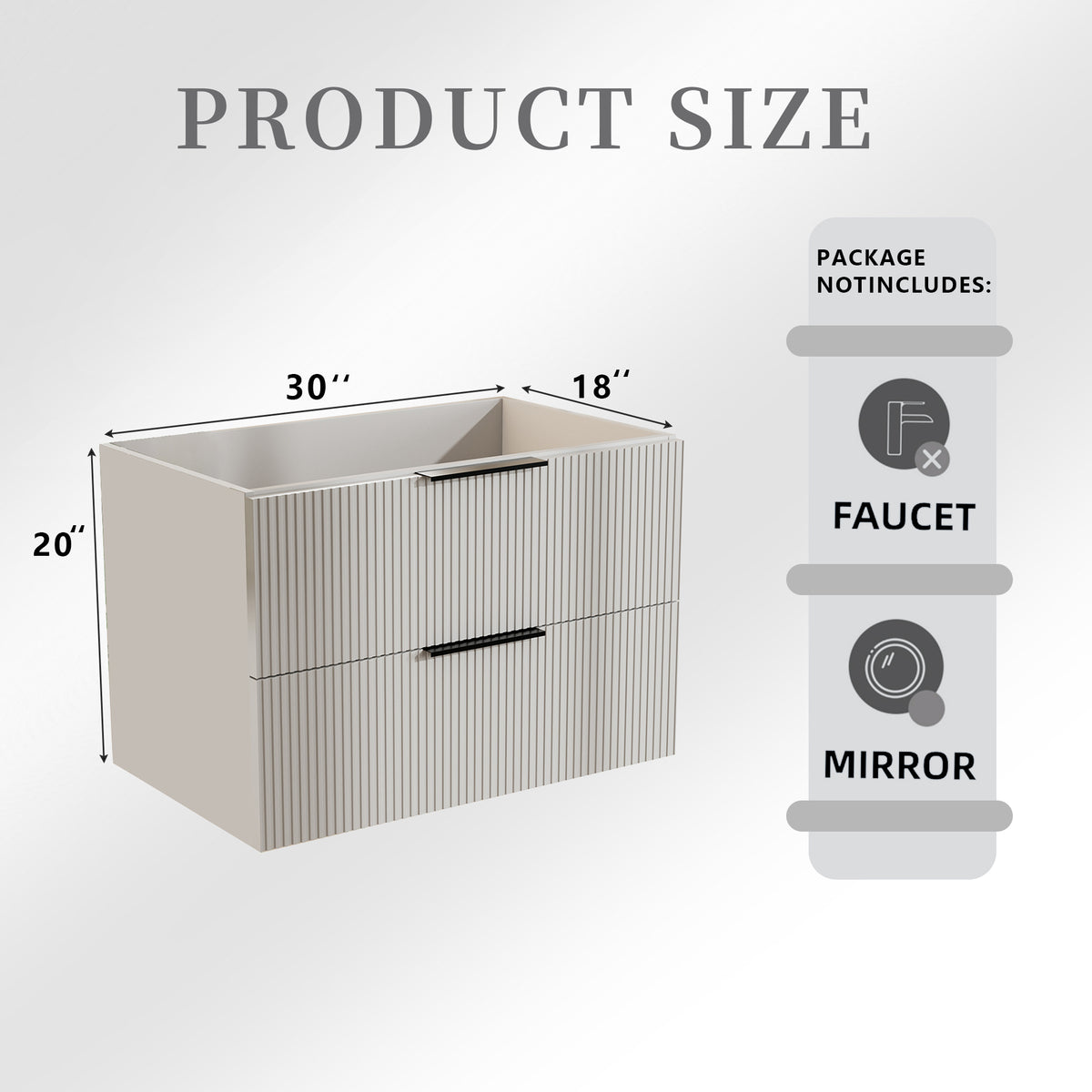30 Inch Bathroom Vanity Cabinet With Ceramic Sink