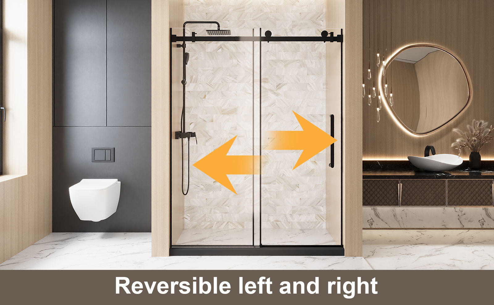 Frameless Single Sliding Shower Door