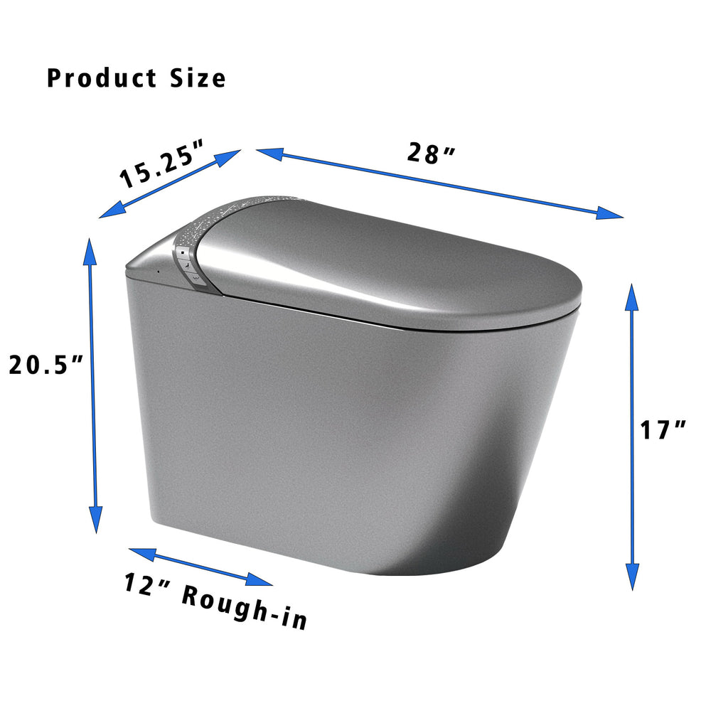 Starry Night Light Smart Toilet with Bidet Built In