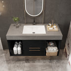 39.4 Inches Single Contemporary Floating Bathroom Vanity