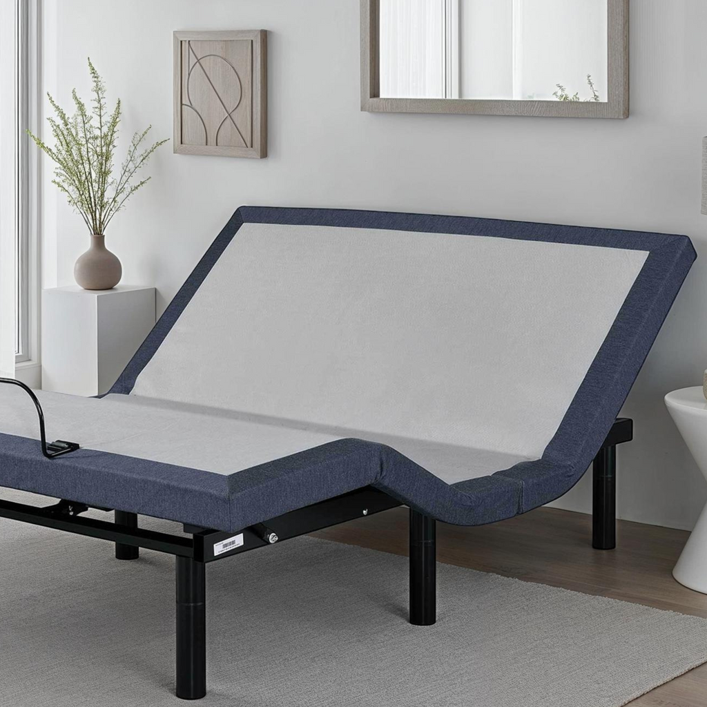 Twin XL Adjustable Bed Base with Massage and Head and Foot Position Adjustments