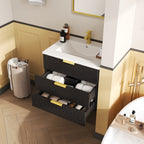 24-Inch Wall Mounted Floating Cabinet with Sink