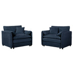 Oversized Chenille Accent Chair Set of 2
