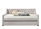 Lianna Fog Fabric Full Daybed & Twin Trundle