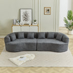 Curved Sectional Sofa - 111.5-Inch Oversized Modern Design