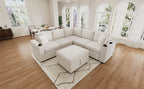 84.7" Sectional Sofa Convertible Pull-out Bed