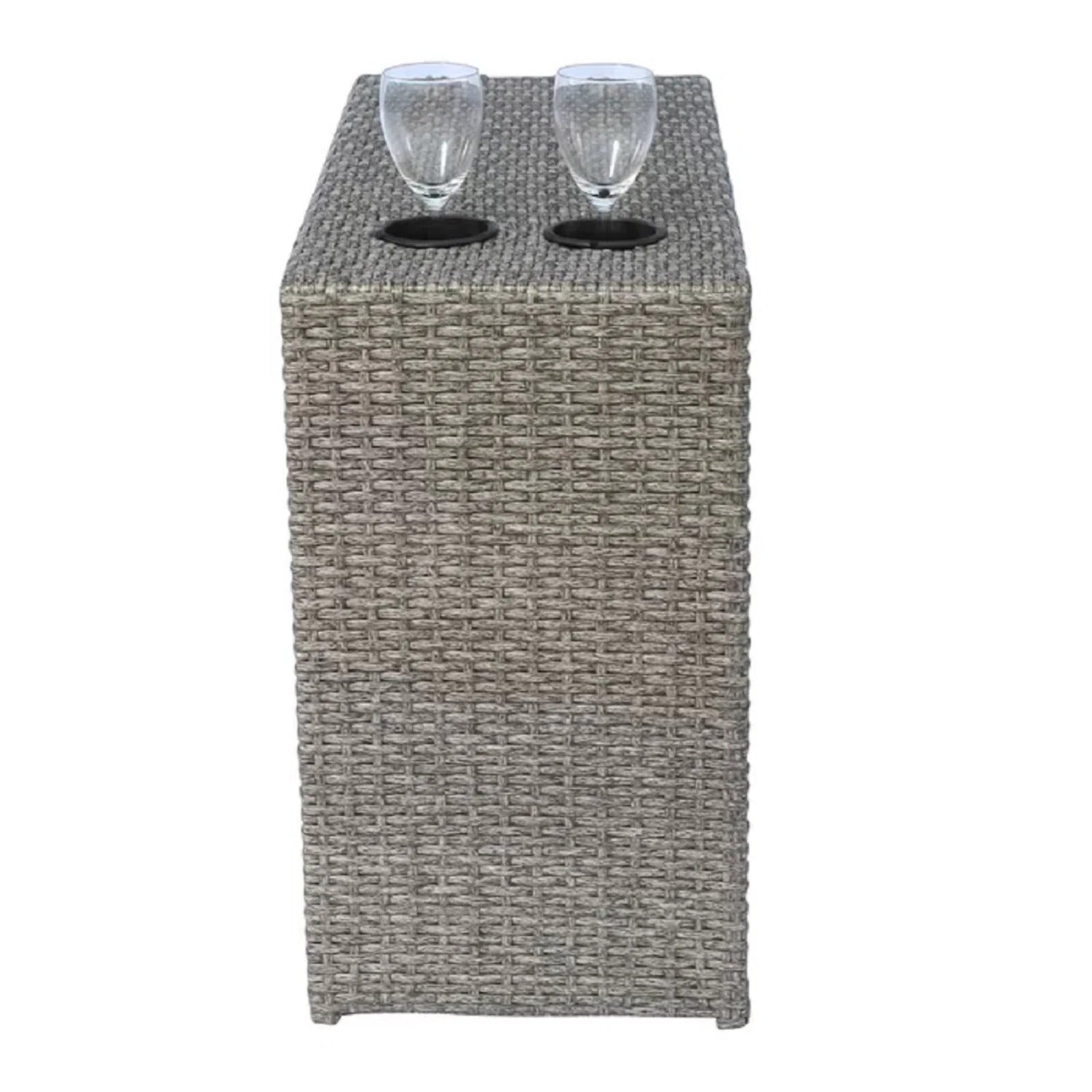 LSI All-Weather 2-Person Wicker Conversation Set with Cushions