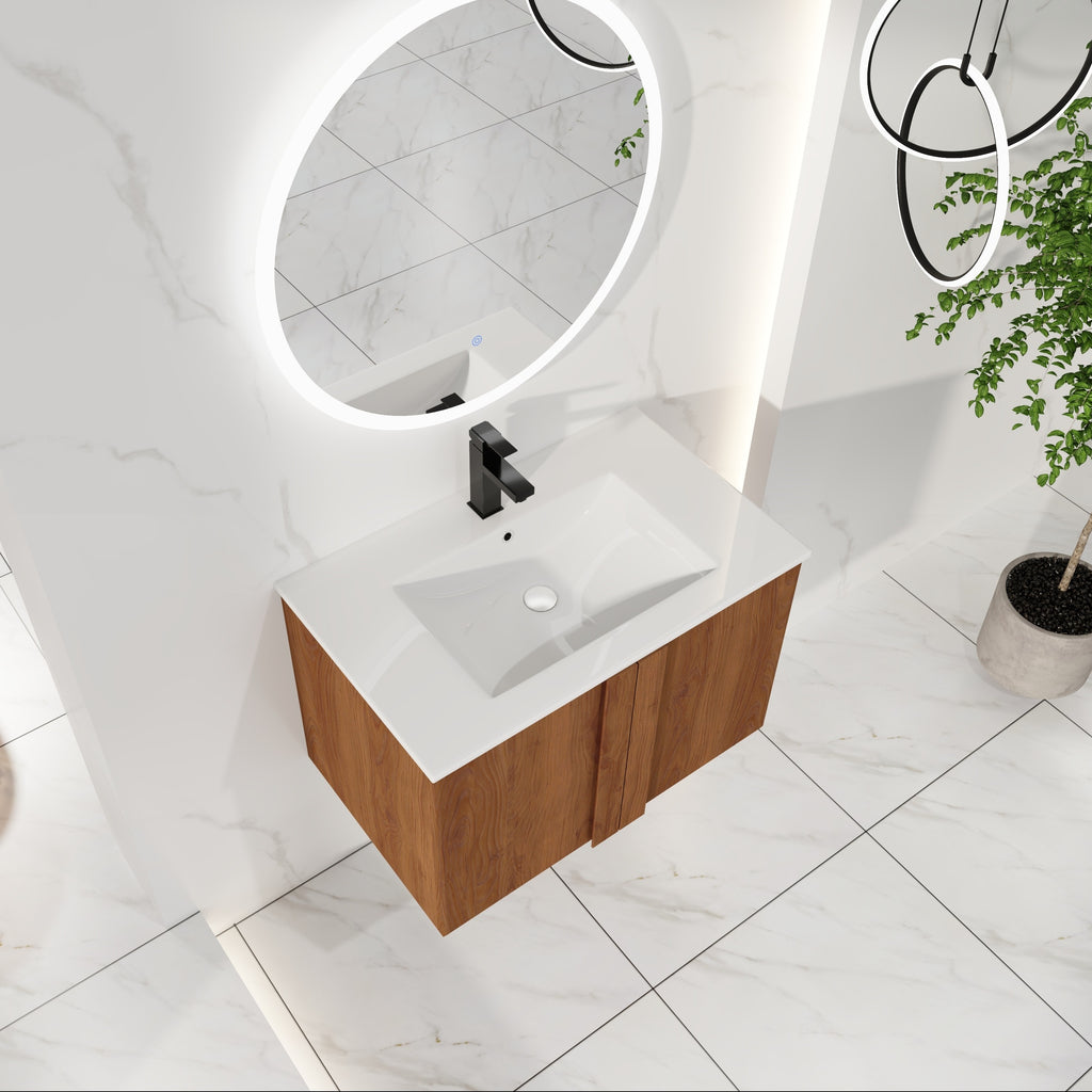 30" Wall-Mounted Bathroom Vanity with Sink Combo