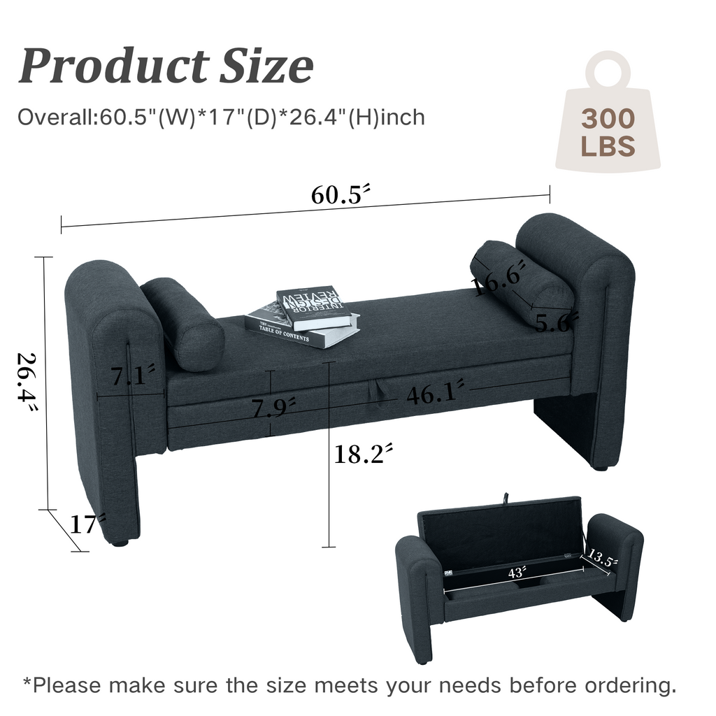 60-Inch Storage Bench