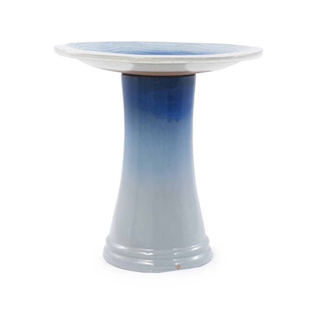 Handmade Glazed Ceramic Bird Bath