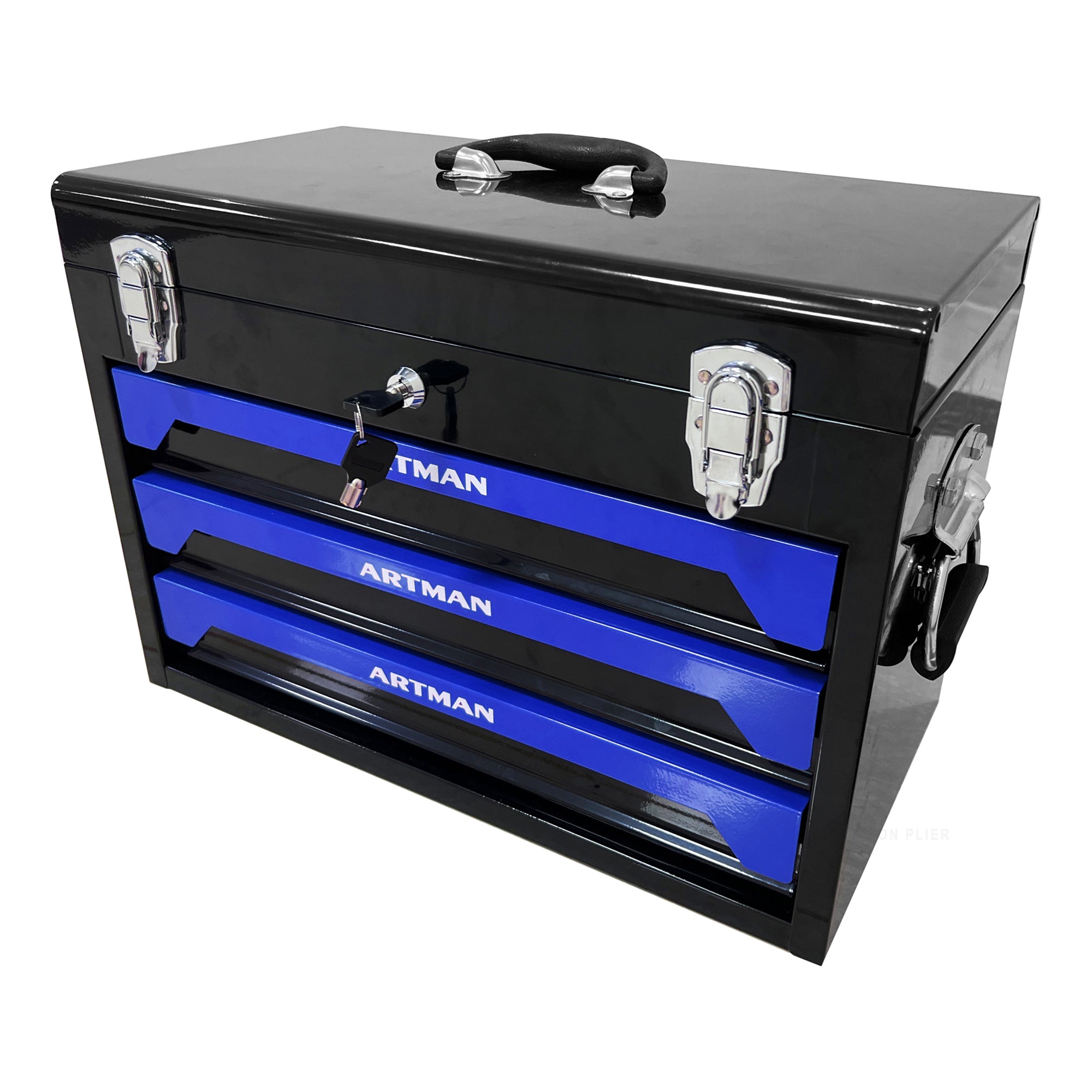 20'' Portable 3-Drawer Steel Toolbox