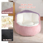Oversized Bean Bag Chairs in Multicolor Faux Fur